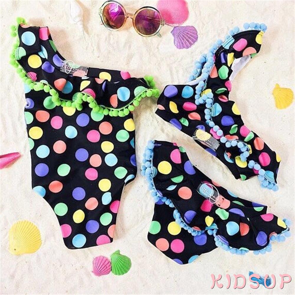 Bộ đồ bơi bikini chấm bi xinh xắn dành cho bé gái