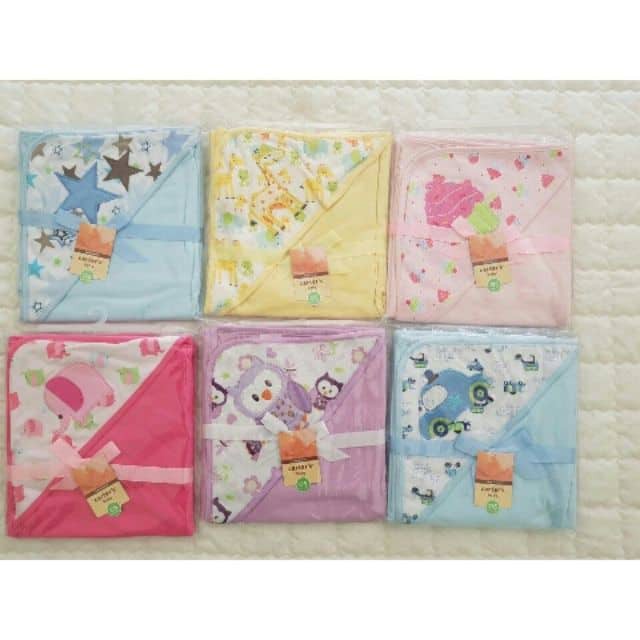 Chăn Ủ Carter Cotton 2 Lớp Chất Đẹp Cho Bé Có Mũ