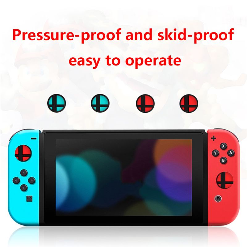 Hình ảnh 1 cặp nút bấm thay thế bằng silicon chống trượt cho tay cầm chơi game Switch NS #5