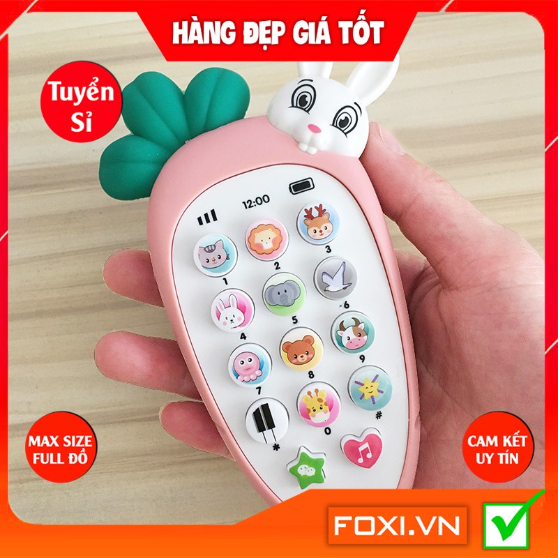 Điện thoại cà rốt củ cải thỏ đáng yêu phát nhạc cho bé Đồ chơi thông minh phát triển 2X MART