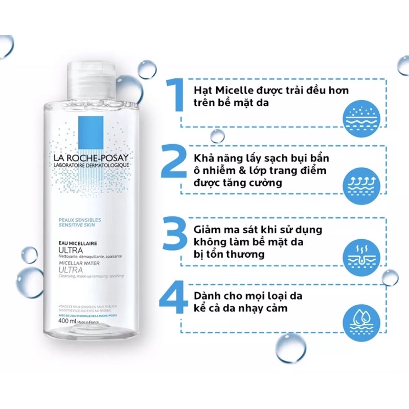 Nước tẩy trang La Roche Posay Micellar Water 400ml