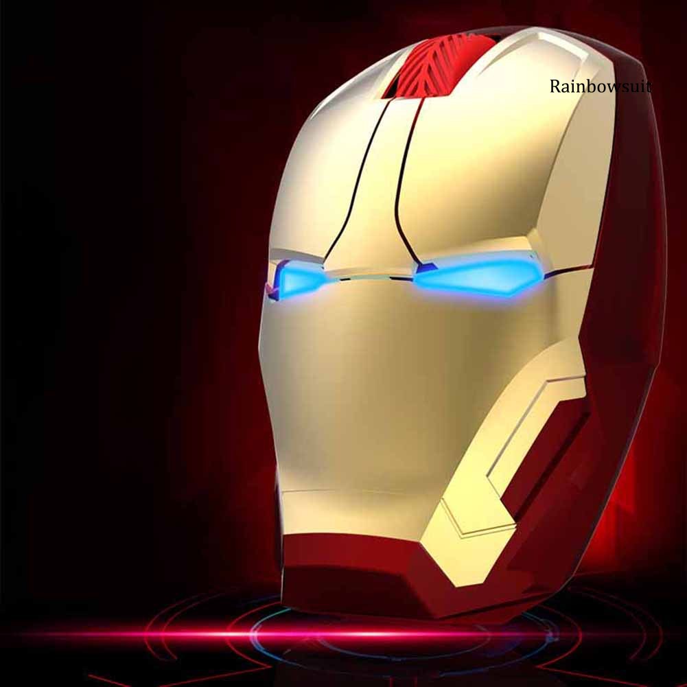 Chuột không dây Hình Iron Man 600 / 1200 / 1600 Dpi Thời Trang
