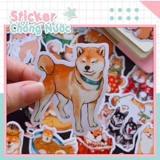 Set sticker Shiba Inu hình dán - chống nắng chống nước