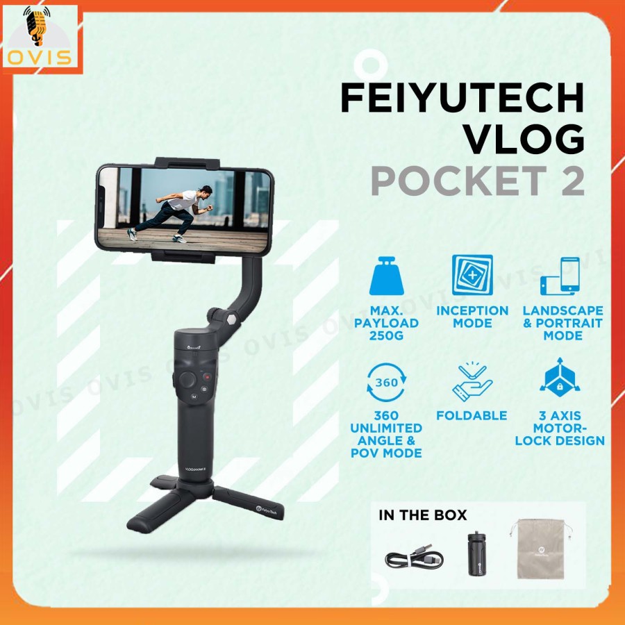 [BH 1 ĐỔI 1] Tay Cầm Chống Rung (Gimbal) Feiyu Tech Vlog Pocket 2 Siêu Nhỏ Gọn Cho Điện Thoại Smartphone | BigBuy360 - bigbuy360.vn