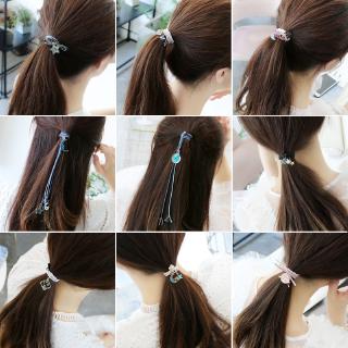 Dây Cột Tóc Đính Đá Lấp Lánh Phong Cách Hàn Quốc