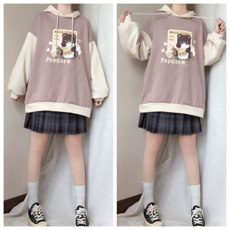 Áo Hoodie Mùa Đông Nhật Bản Dễ Thương Hợp Thời Trang Cho Nữ
