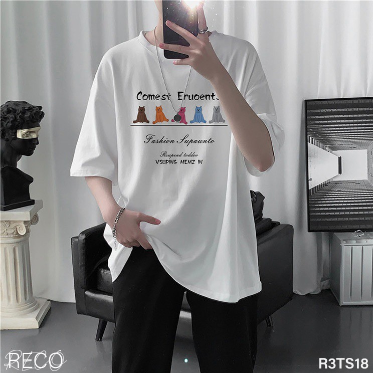 Áo thun, phông nam nữ Hàn Quốc cao cấp dáng rộng tay lỡ T-Shirt Loose R3TS18