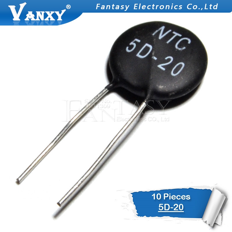 Bộ 10 điện trở nhiệt NTC 5D-20 5D20 chuyên dụng chất lượng cao