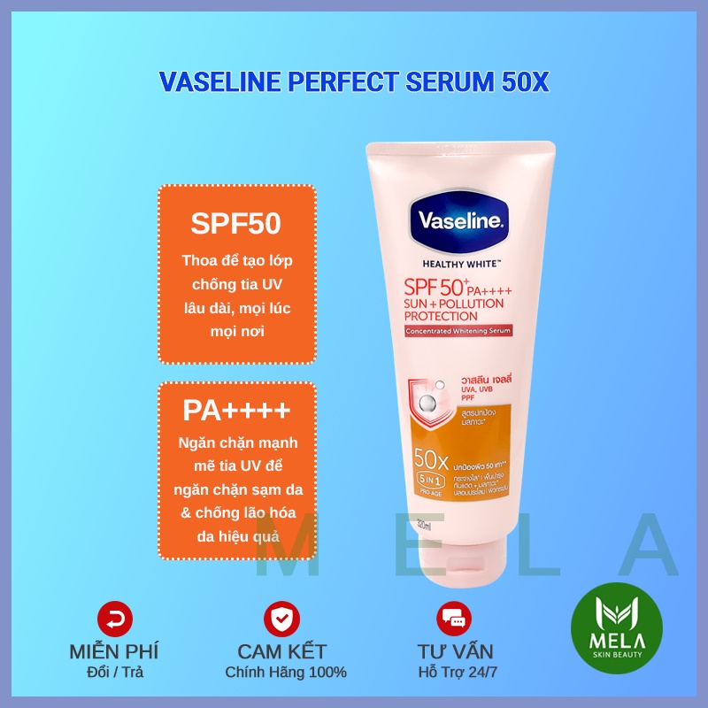 ✅[CHÍNH HÃNG] Sữa Dưỡng Thể Vaseline Perfect Serum 50X