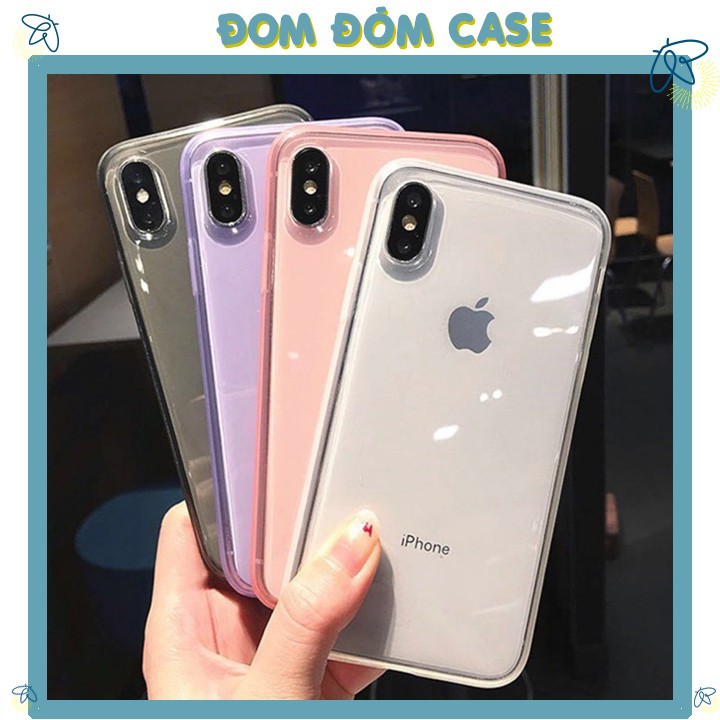 [FREESHIP ĐƠN TỪ 50K TOÀN QUỐC ] - ỐP LƯNG TRONG SUỐT SIÊU DÀY VIỀN CẠNH MỜ - ỐP IPHONE DẺO