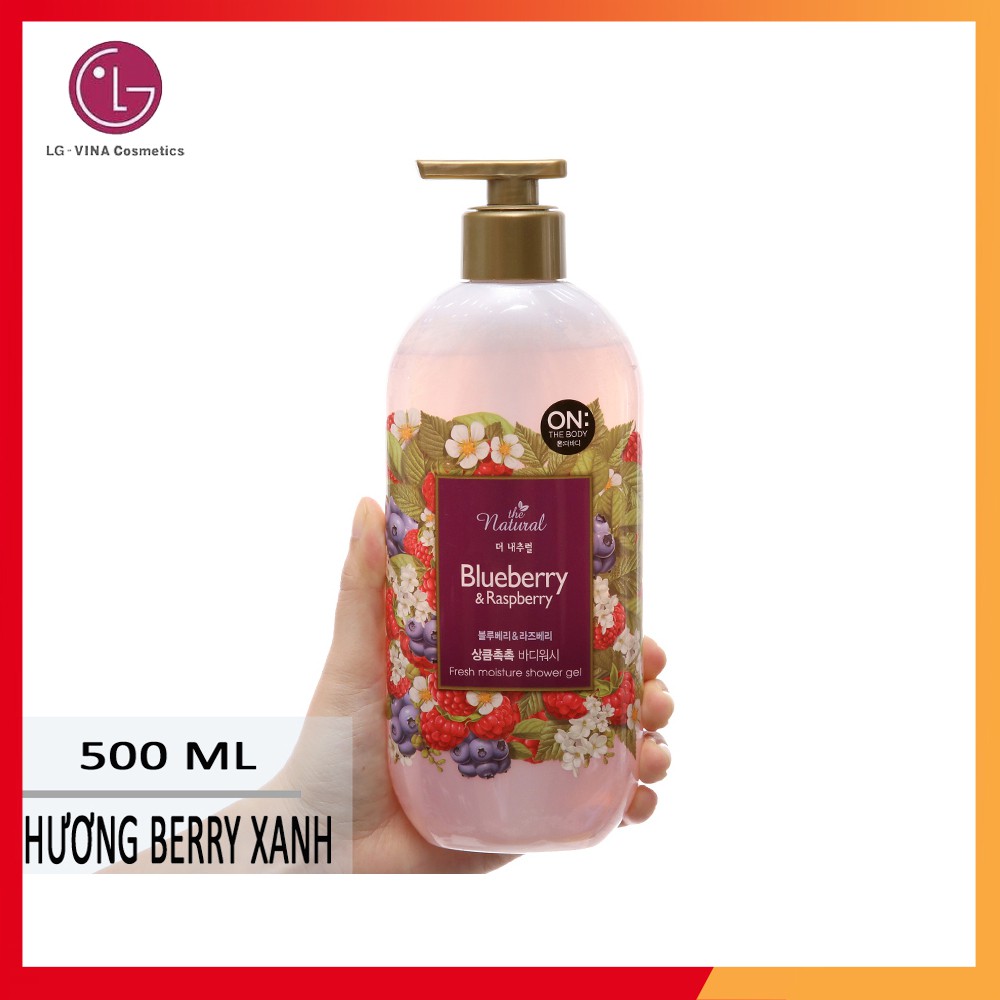 Sữa tắm On The Body Natural Blueberry & Raspberry 500g