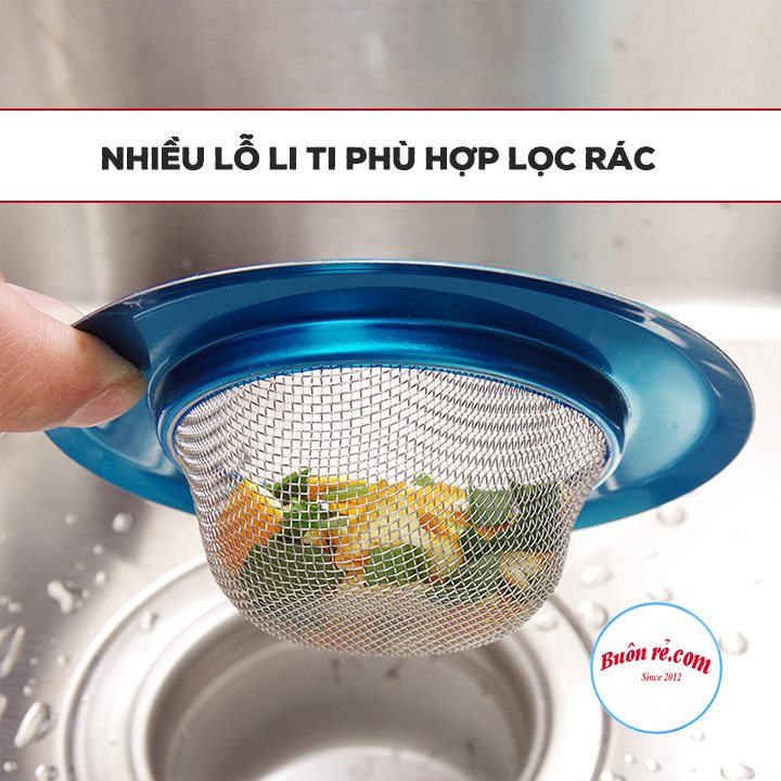 Lưới lọc rác inox không gỉ tiện lợi - Tấm lọc rác bồn rửa bát chống tắc nghẽn Nongsansachathai 01458