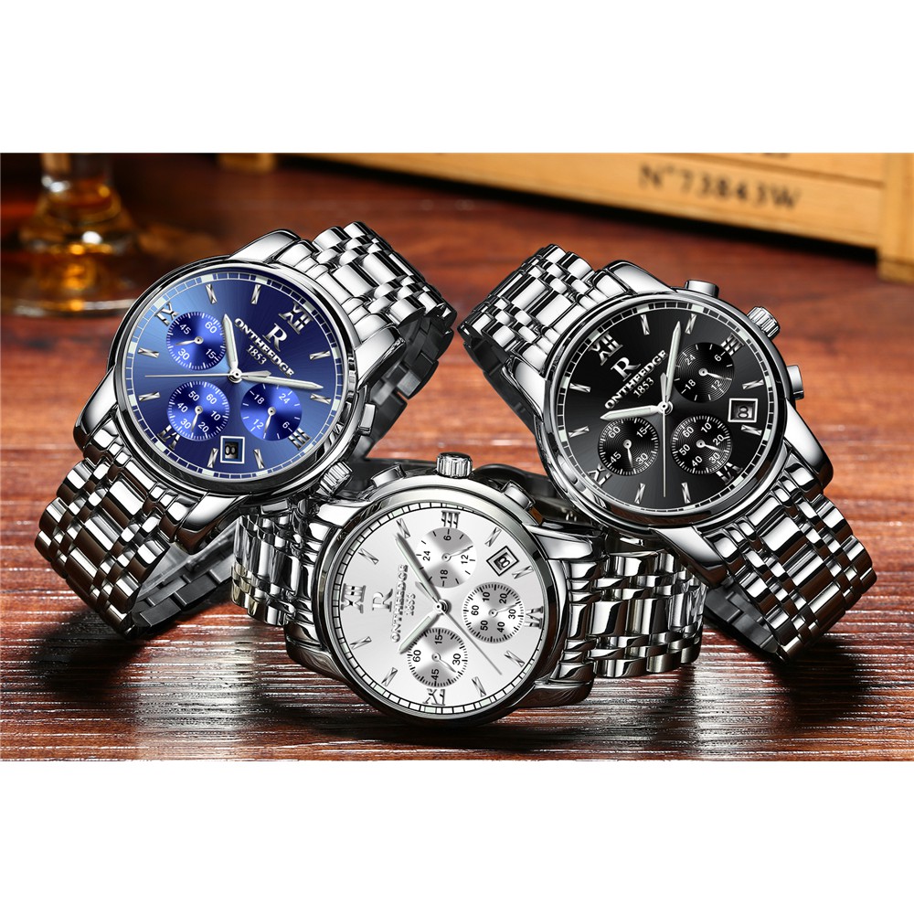 Đồng hồ nam ONTHEEDGE RZY026 dây đúc đặc chạy Full kim (Fullbox hãng) | BigBuy360 - bigbuy360.vn