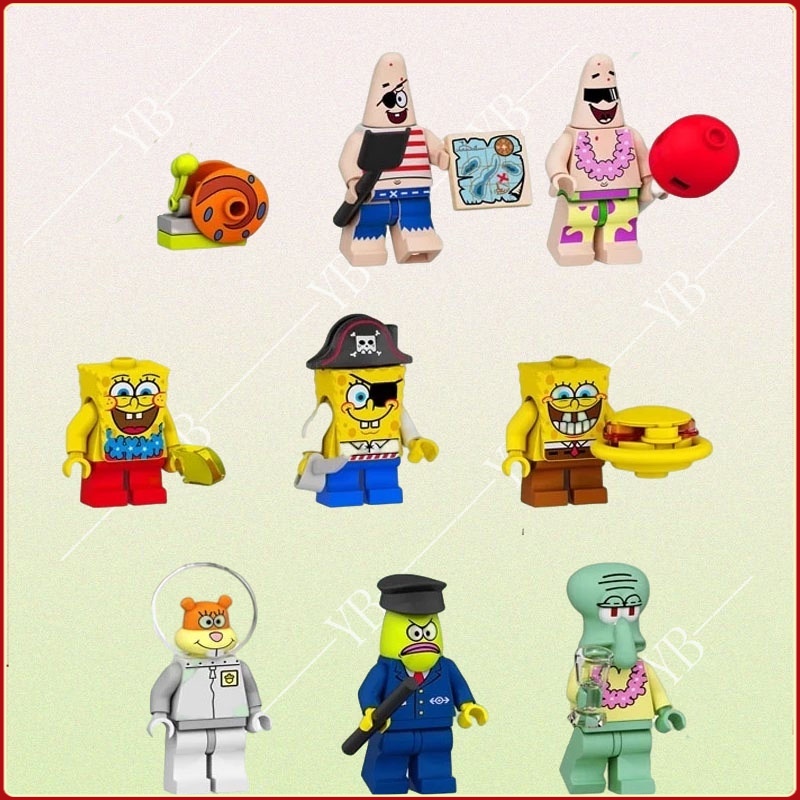 Bộ Đồ Chơi Lắp Ráp Mô Hình Nhân Vật Hoạt Hình SpongeBob