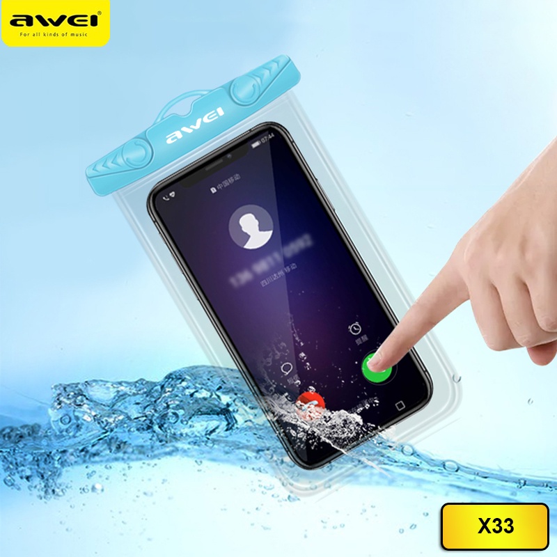 Túi đựng điện thoại Awei X33 6.9 Inch chống nước dùng cho bơi / lặn / thể thao dưới nước
