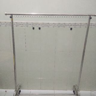 sào phơi đồ inox đôi nút chân. sào phơi đồ đôi