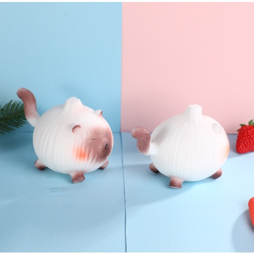 mèo bánh bao xíu mại bóp DCB55 bóng lười thú bóp thủ công handmade squishy toy