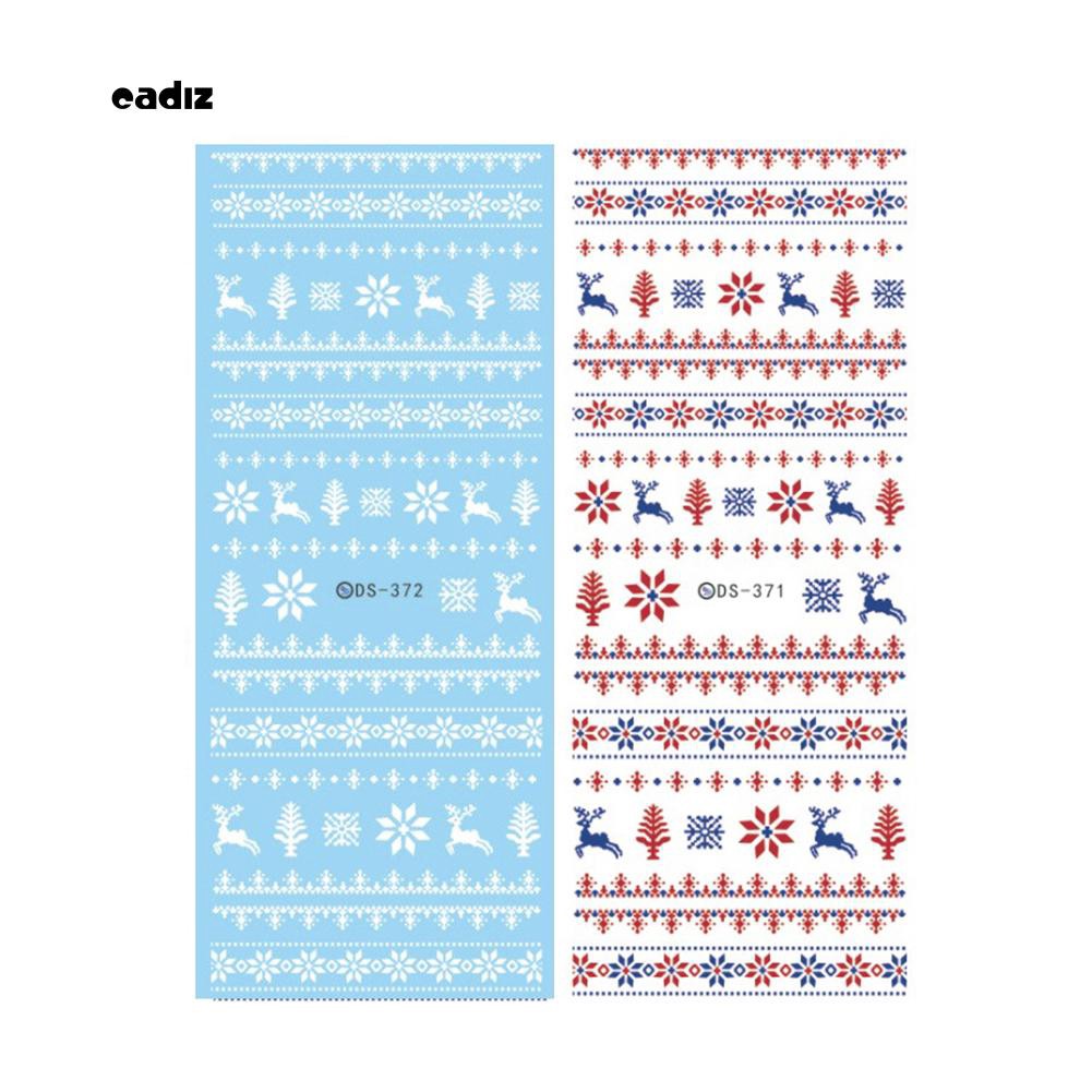 [Hàng mới về] Decal dán móng tay họa tiết giáng sinh