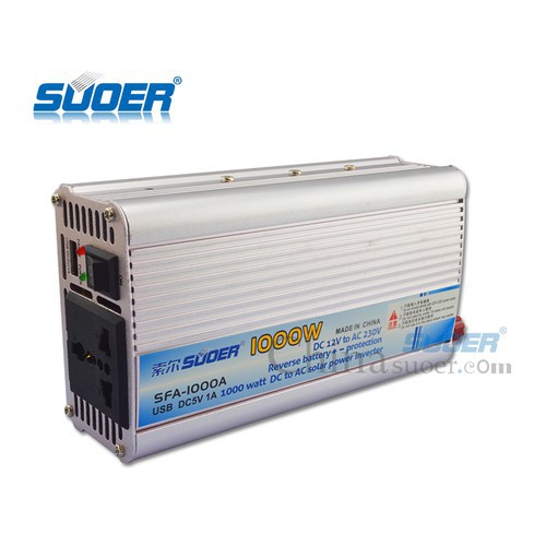 [Mã 44ELSALE2 giảm 7% đơn 300K] Bộ đổi điện chống ngược cực 1000W 12V sang 220V - SFA-1000A