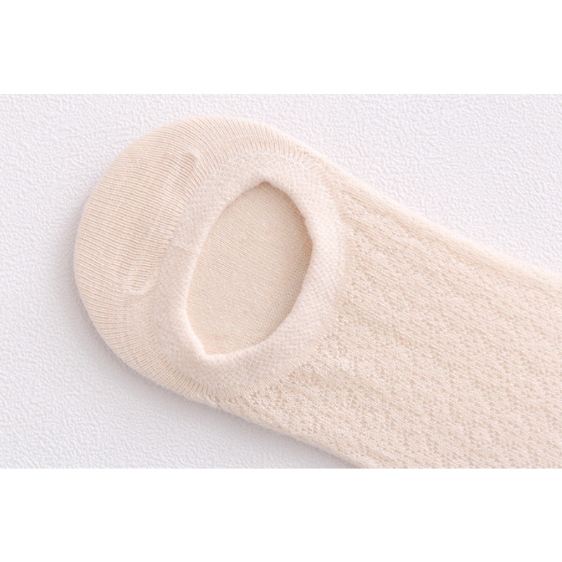 Đôi tất chân FHYL chất liệu cotton lưới màu trơn thời trang cho nữ