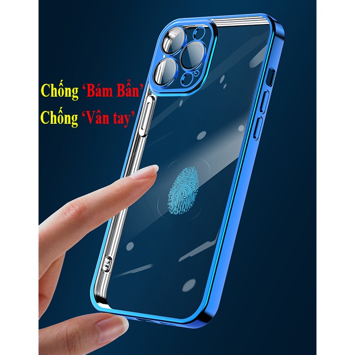 Ốp viền vuông -Tích hợp kính bảo vệ camera -Viền vuông mạ Màu"Sang Trọng" '5 Màu',Từ IPhone 7Plus -12 Pro Max Educase