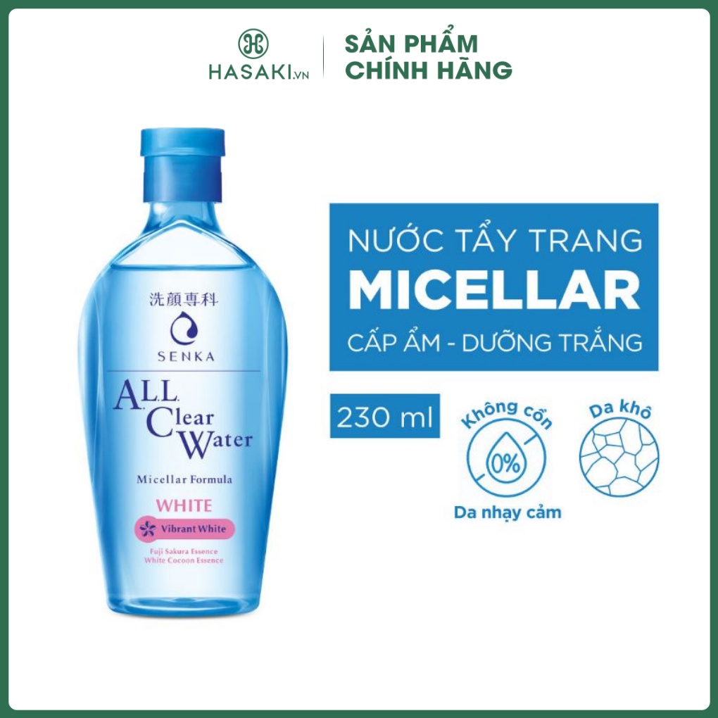 Nước Tẩy Trang Micellar Senka All Clear Water White 230ml