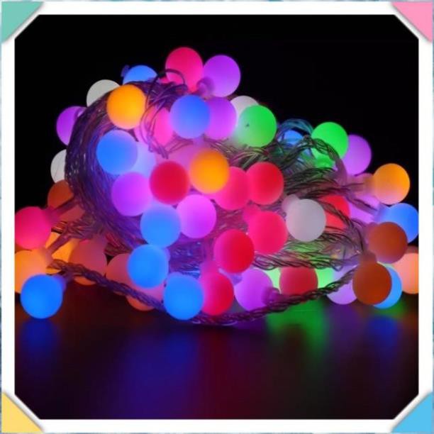 Dây đèn led trang trí bóng tròn có phích cắm điện, dây đèn decor trang trí, sáng, ấm, bền đẹp chắc chắn loại 1