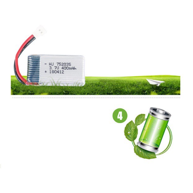 Pin Máy Bay Điều Khiển Dung Lượng Cao 3.7V 400mAh 20C