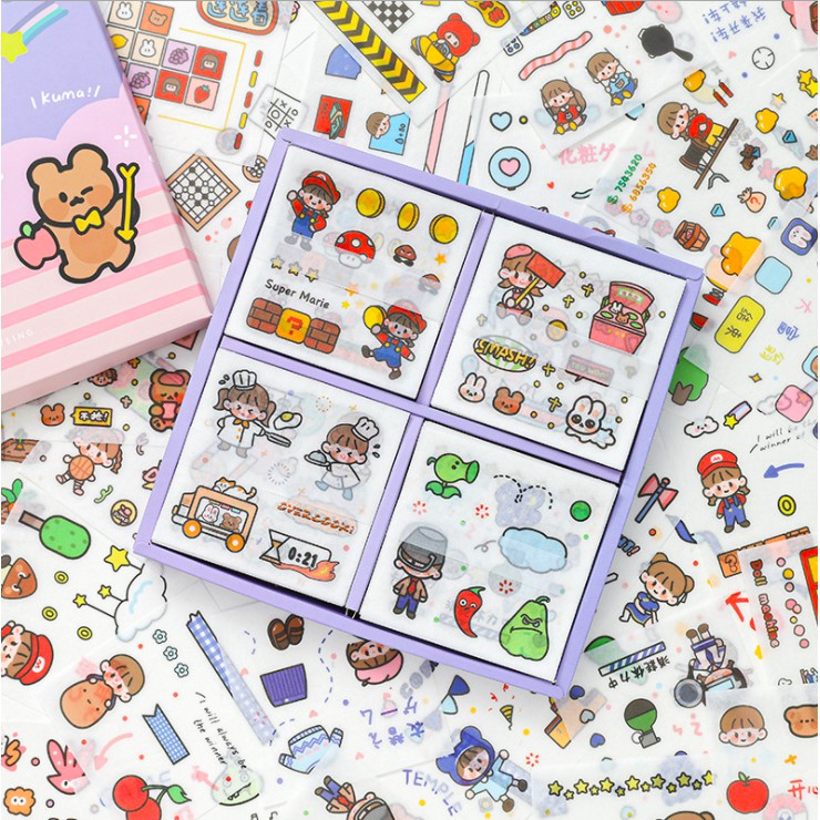 1 Tấm Sticker Mini Dễ Thương Trò Chơi Kì Ảo Game Start Trang Trí Sổ Bullet Journal theboiofficial