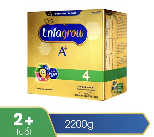 [Date mới T3/2023] Sữa bột Enfagrow A+4 - hộp giấy 2.2kg