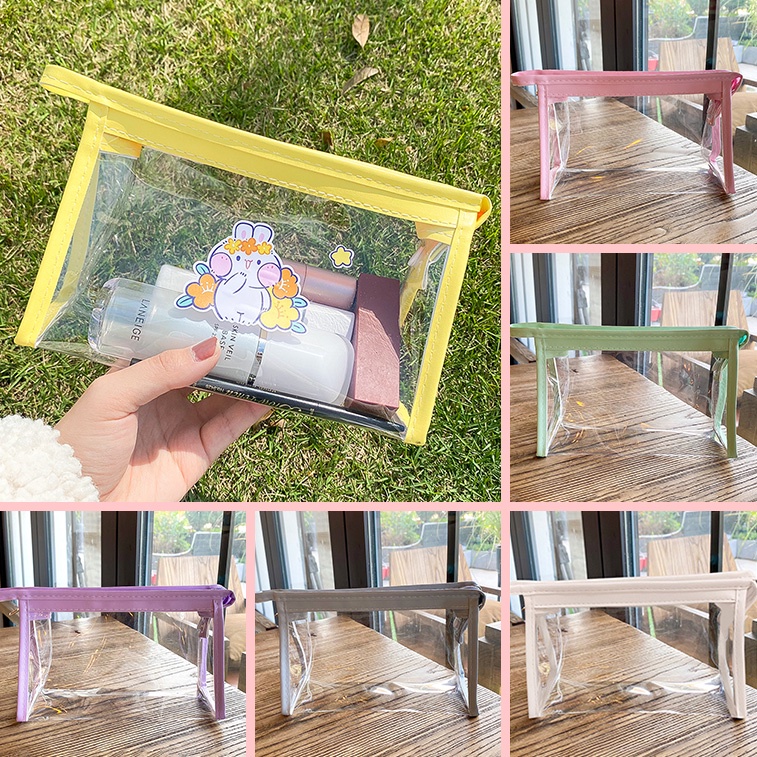 Túi đựng bút bằng PVC trong suốt sức chứa lớn họa tiết hoạt hình Nhật Bản