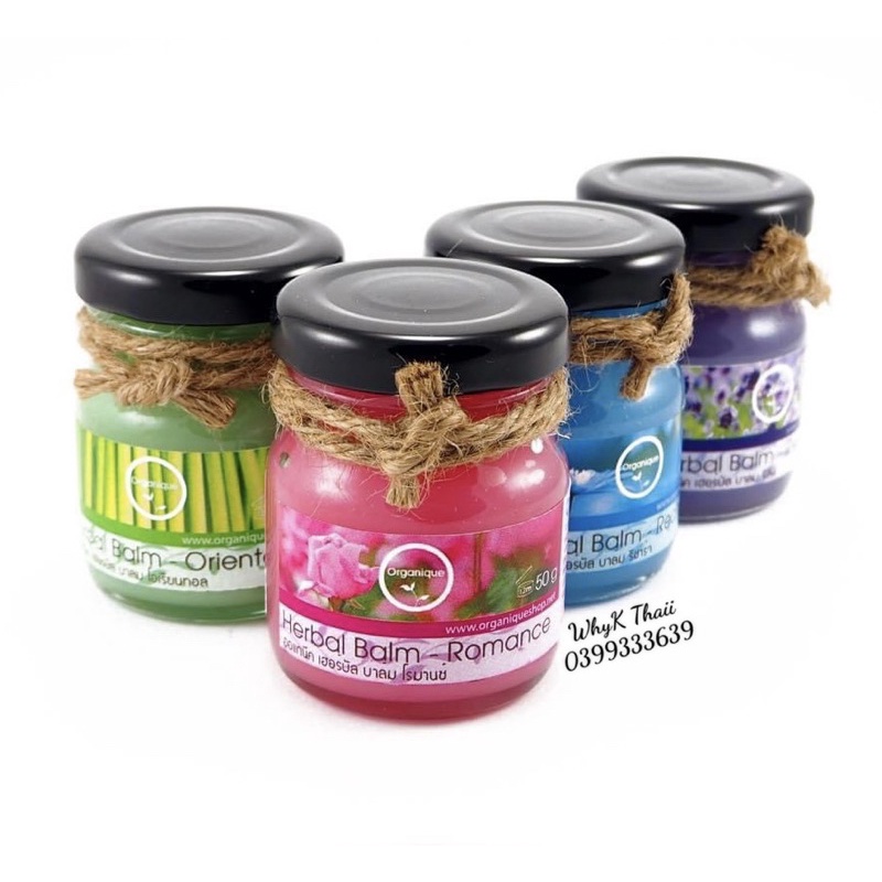 Dầu Cù Là Organique Herbal Balm Tinh Dầu Thiên Nhiên Xoa Bóp Thư Giãn Chuyên Dụng cho Spa Thái Lan 50g