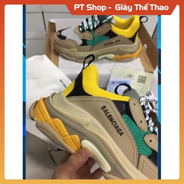[FreeShip+ Hàng Cao Cấp] Giày balen vàng xanh hàng 1:1, Giày thể thao nam nữ Full phụ kiện Sneaker