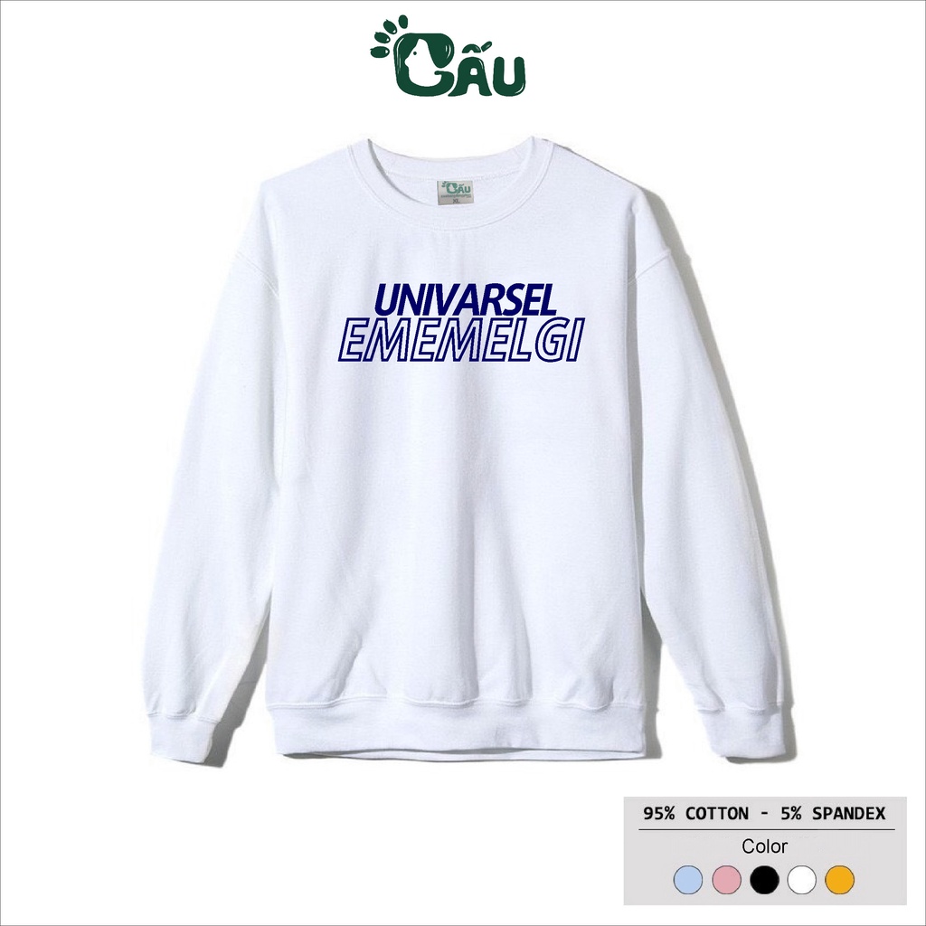 Áo sweater GẤU 194 vải thu đông co dãn, dày dặn mềm mịn form rộng phong cách Unisex - SW UNIVARSEL | BigBuy360 - bigbuy360.vn
