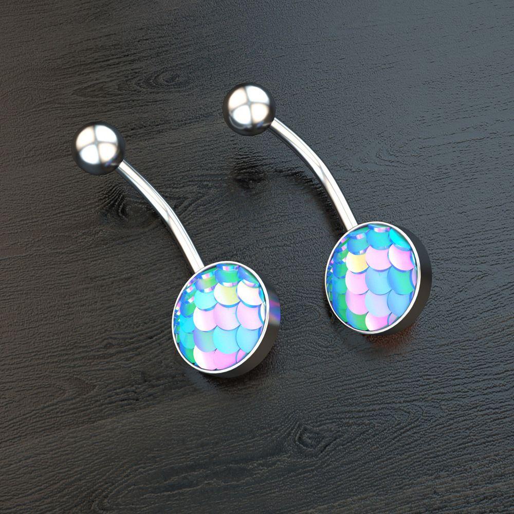 VANES1 Khuyên RốN HìNh VảY Cá BằNg ThéP Không Gỉ