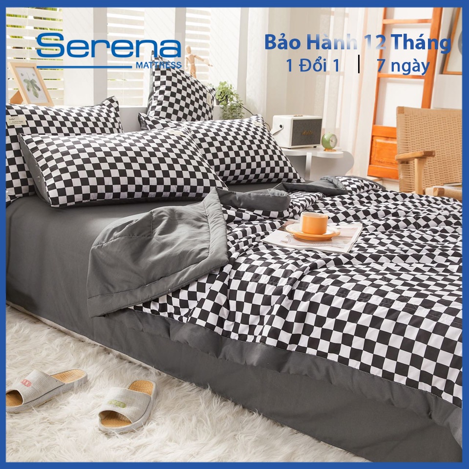 Bộ Ga Giường 5 Món Tici SERENA Chăn Ga Gối Đệm Drap Trải Giường Cao Cấp Set Chăn Ga Gối - Hệ Thống Nệm