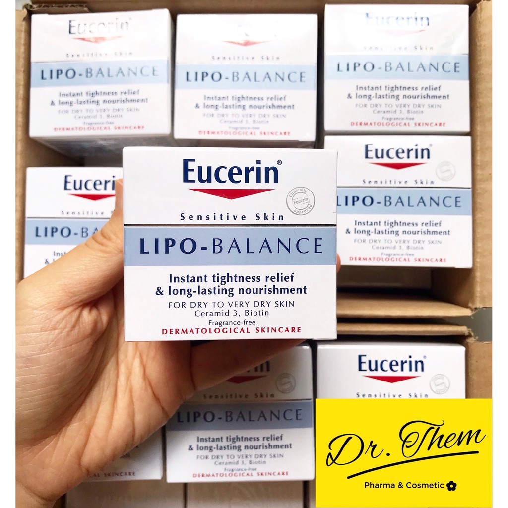 ✅[CHÍNH HÃNG] KEM DƯỠNG ẨM EUCERIN CHO DA KHÔ VÀ NHẠY CẢM EUCERIN LIPO BALANCE 50ML