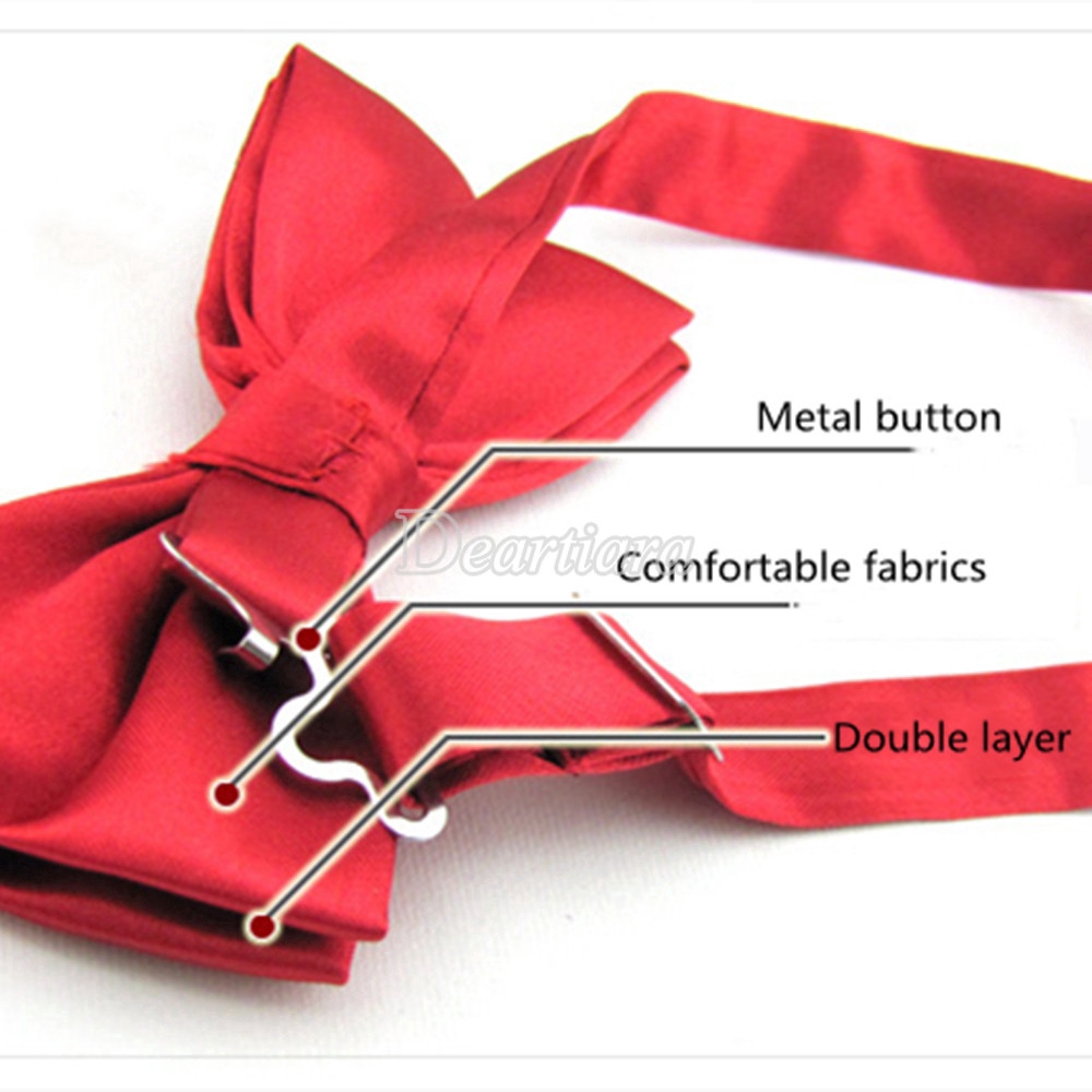 Nơ đeo cổ màu trơn kiểu dáng thanh lịch cho nam