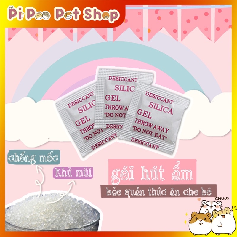 Gói hút ẩm bảo quản thức ăn cho Hamster và thú cưng