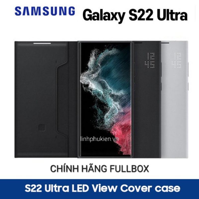 Bao da Smart LED View Cover Samsung Galaxy S22 Ultra - Hàng chính hãng