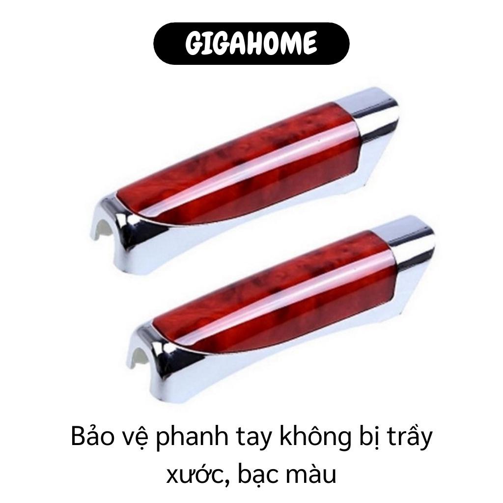 Vỏ Ốp Phanh Tay Xe Hơi GIGAHOME Bọc Tay Thẳng Bao Phanh Giả Gỗ Sang Trọng 7463