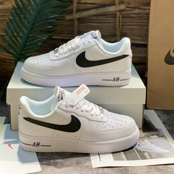 👟giaynambac👟Giày thể thao nam nữ Air Force 1 tắng vệt đen, AF1 tích đen cổ thấp, Full Bill tặng box bảo vệ ,hot mùa hè