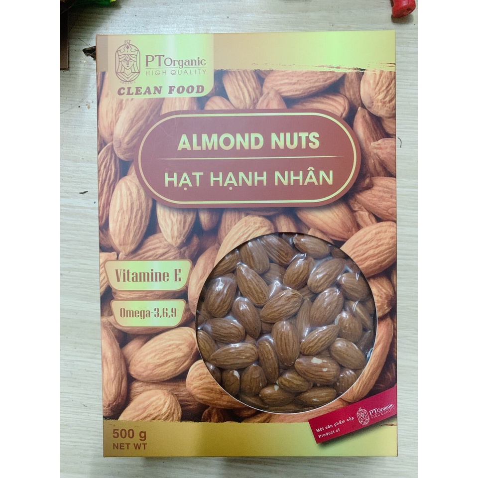 【HOT】HẠNH NHÂN TÁCH VỎ- PT  Organic - 500G/ HỘP