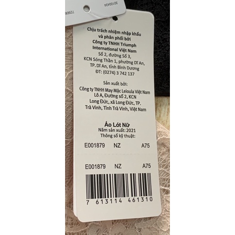 Áo lót Triumph Diva 410 whu