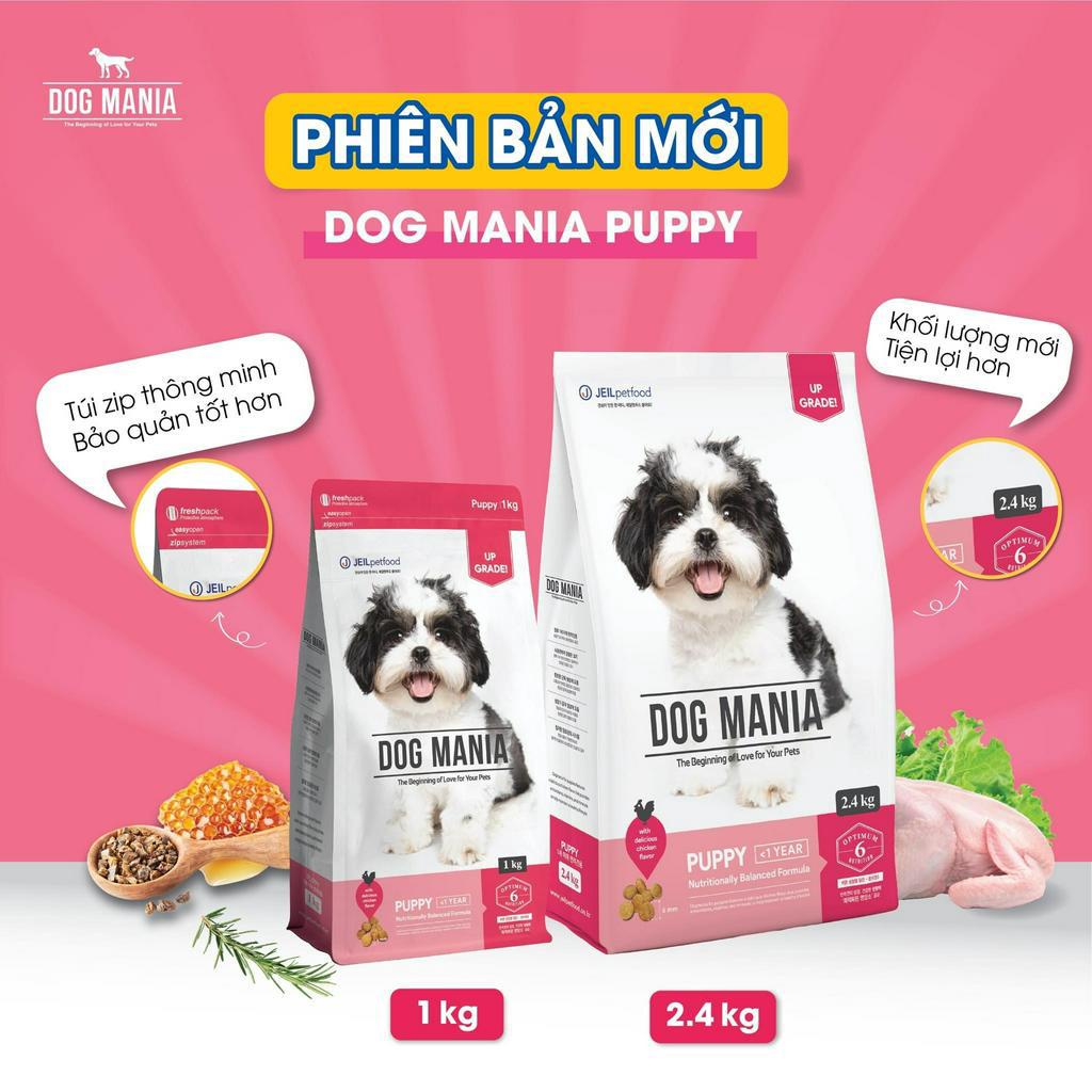 Thức ăn Hạt Dog Mania Puppy Hàn Quốc dành cho chó con, túi 1Kg