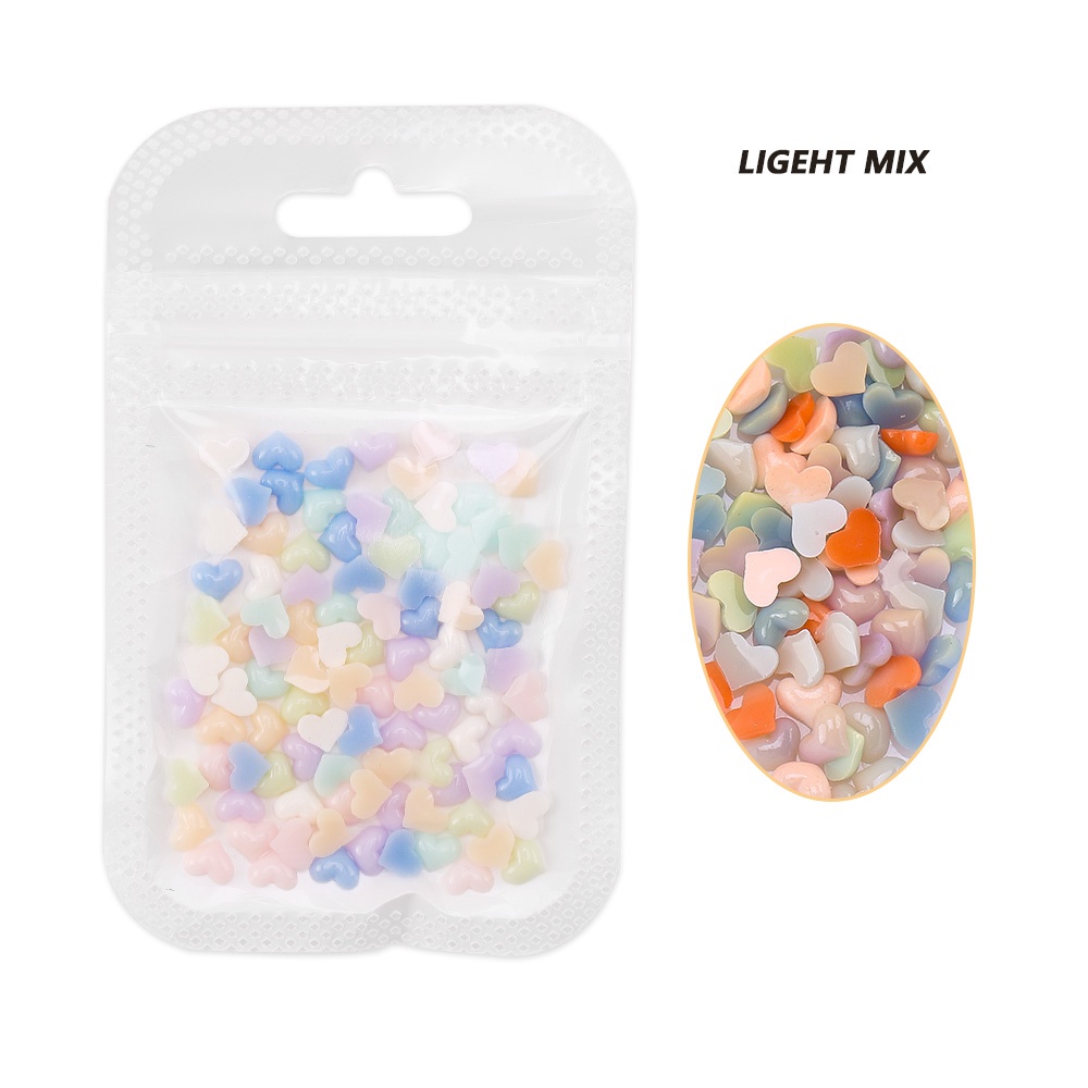 Set 50 Phụ Kiện Trang Trí Móng Tay Hình Trái Tim Xinh Xắn