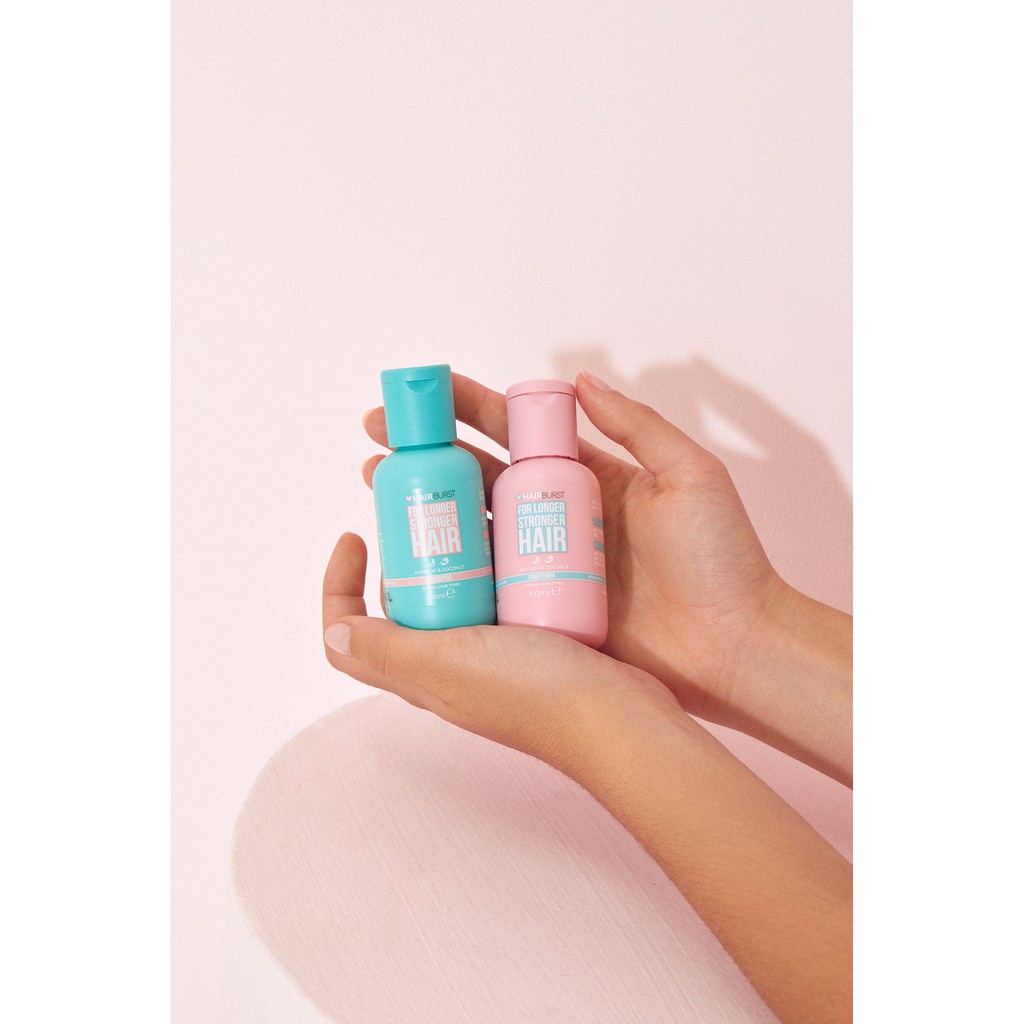 Set Gội Xả Hairburst Stronger Longer Hair Travel Size 60ml/chai