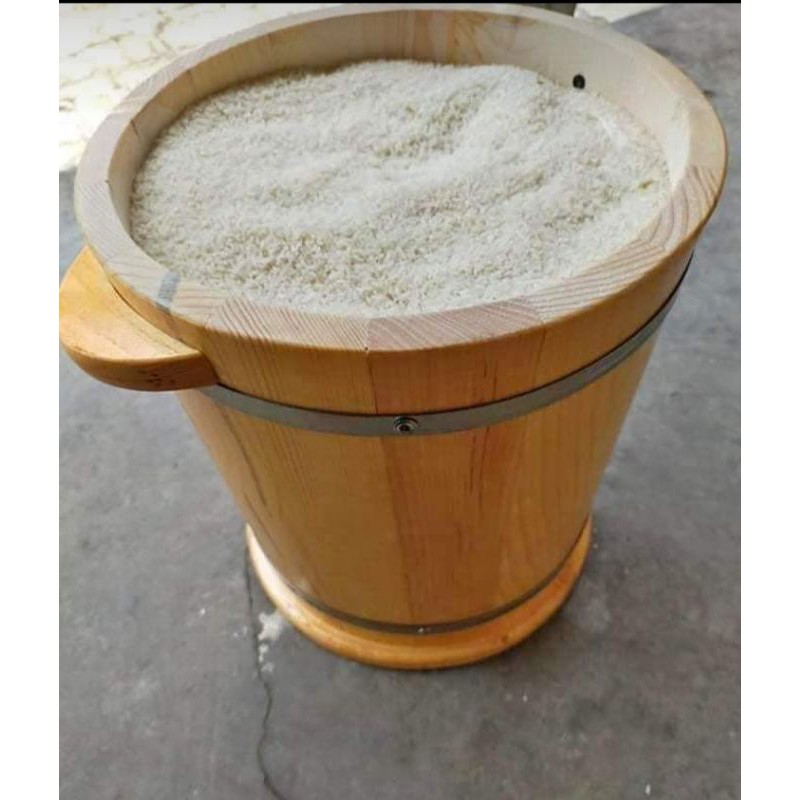 Thùng đựng gạo gỗ thông, thùng đựng gạo phong thủy 20kg