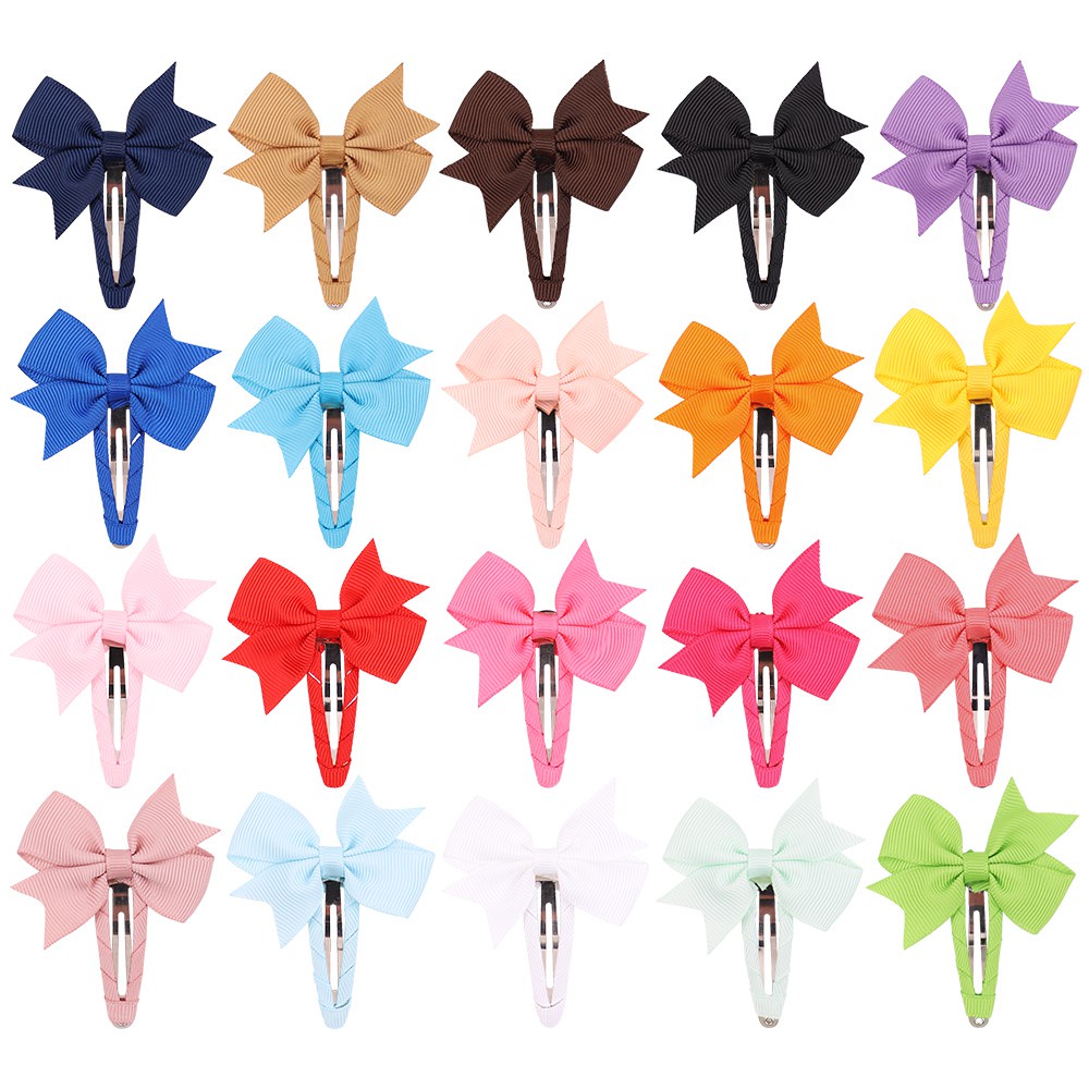 Set 2 kẹp tóc RAINBOW BOWS hình hoạt hình nhiều màu sắc đáng yêu cho bé gái