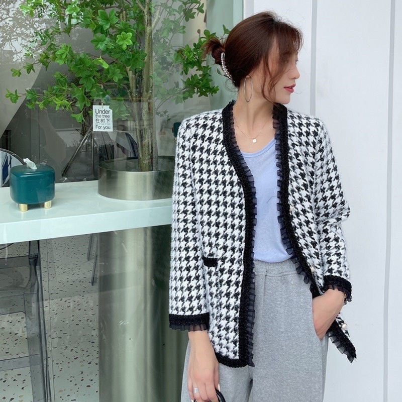 Áo dạ len viền voan siêu xinh free size dưới 65kg #aoda#aokhoac | BigBuy360 - bigbuy360.vn